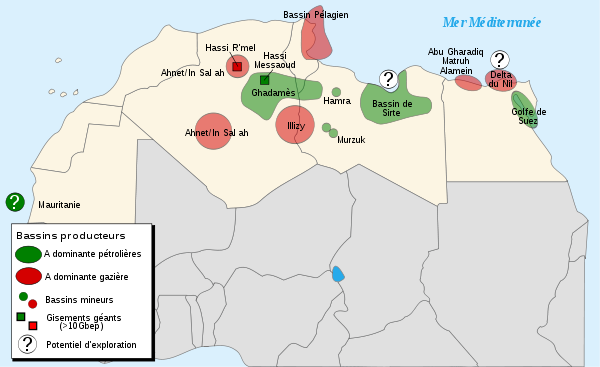 Petroleum regions - north Africa map-fr.svg