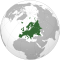 Projection orthographique de l’Europe.