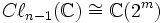 C\ell_{n-1}(\mathbb{C}) \cong \mathbb{C}(2^m)