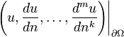 \left.\left(u,\frac{du}{dn}, \dots, \frac{d^m u}{dn^k}\right)\right|_{\partial \Omega}