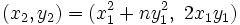 (x_2,y_2)=(x_1^2+ny_1^2,\ 2x_1y_1)\,