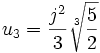 u_3 = \frac{j^2}{3}\sqrt[3]{\frac{5}{2}}      