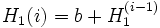 H_1{(i)} = b + H_1^{(i-1)}