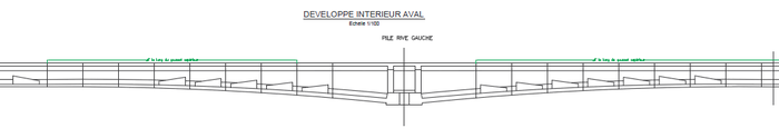 Développé intérieur du tablier pour voir les bossages