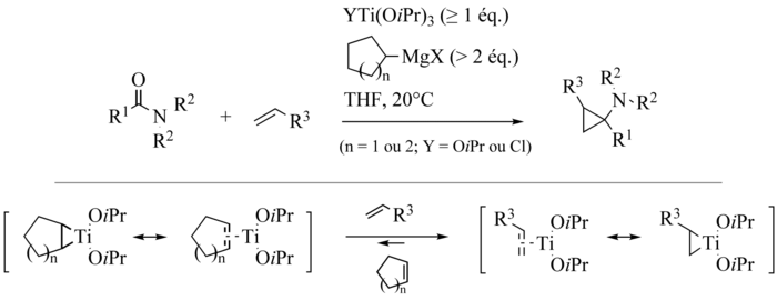 Réaction de Kulinkovich-de Meijere avec échange de ligands