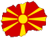 Drapeau et silhouette de la Macédoine