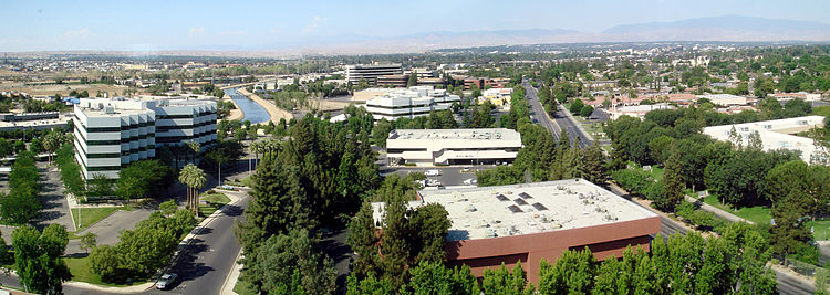 Vue panoramique de Bakersfield en 2008