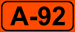 Panneau Autovia A-92