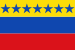 Bandera de Venezuela 1817 siete estrellas.svg