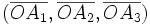 (\overline{OA_1}, \overline{OA_2}, \overline{OA_3})