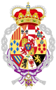 Coat of arms of Isabella of Spain (1851–1931) as Princess of Asturias and widow.svg