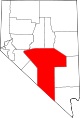 State map highlighting Nye County
