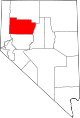 State map highlighting Pershing County