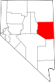 State map highlighting White Pine County