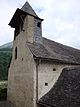 Orcun (Bedous, Pyr-Atl, Fr) chapelle, le clocher-mur avec sa caisse de resonance formant tour.JPG