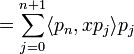  = \sum_{j=0}^{n+1}\langle p_n,x p_j\rangle p_j