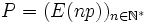 P = (E(np))_{n \in \mathbb{N}^*}