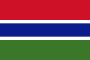 Drapeau de la Gambie (tricolore fimbrié)