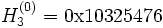H_3^{(0)} = \mbox{0x10325476}