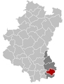 Situation de la commune dans l'arrondissement d'Arlon et la province de Luxembourg