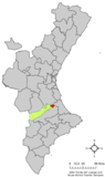 Localisation de Barxeta dans la Communauté Valencienne