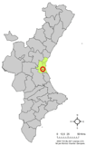 Localisation de Beniparrell dans la Communauté valencienne
