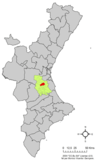Localisation de Carlet dans la Communauté Valencienne