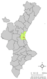 Localisation de Catarroja dans la Communauté Valencienne