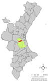 Localisation de Llombai dans la Communauté Valencienne