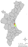 Localisation de Sollana dans la Communauté Valencienne