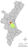 Localisation de Turís dans la Communauté  Valencienne
