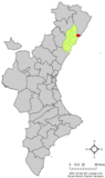 Localisation de Torreblanca dans la Communauté de Valence
