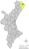 Localisation de Traiguera dans la Communauté de Valence