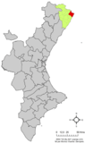 Localisation de Vinaròs dans la Communauté de Valence