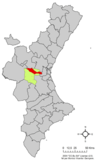 Localisation de Chiva dans la Communauté Valencienne