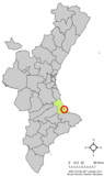 Localització de l'Alqueria de la Comtessa respecte del País Valencià.png
