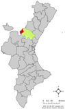 Localisation de El Toro dans la Communité de Valence