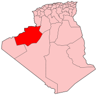 Carte d'Algérie (Wilaya de Béchar)