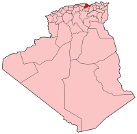 Carte d'Algérie (Wilaya de Béjaïa)