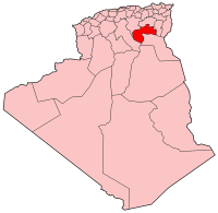 Carte d'Algérie (Wilaya de Biskra)