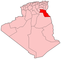 Localisation de la Wilaya d'El-Oued