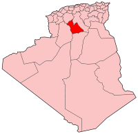 Carte d'Algérie (Wilaya de Laghouat)