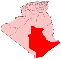 Carte d'Algérie (Wilaya de Tamanrasset)