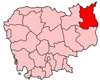 La province de Rattanakiri en rouge