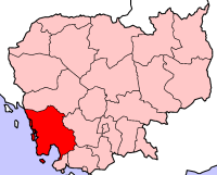 La province de Kaoh Kong en rouge