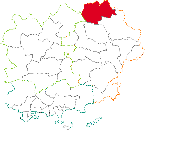 Situation du canton de Comps-sur-Artuby dans le département Var