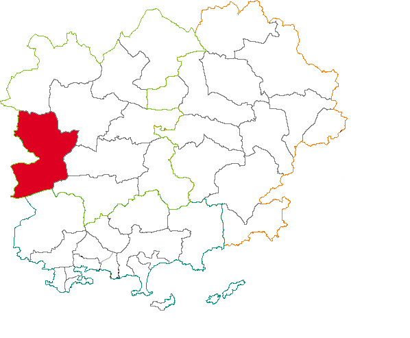 Situation du canton de Saint-Maximin-la-Sainte-Baume dans le département Var
