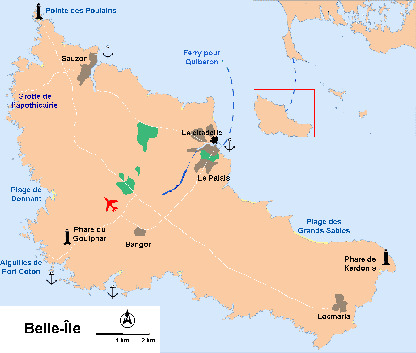 Carte de Belle-Île