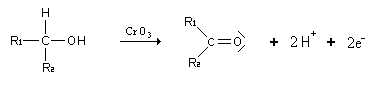 Demi-équation électronique du couple redox alcool secondaire-cétone