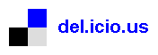 Le logo de del.icio.us visible sur le site